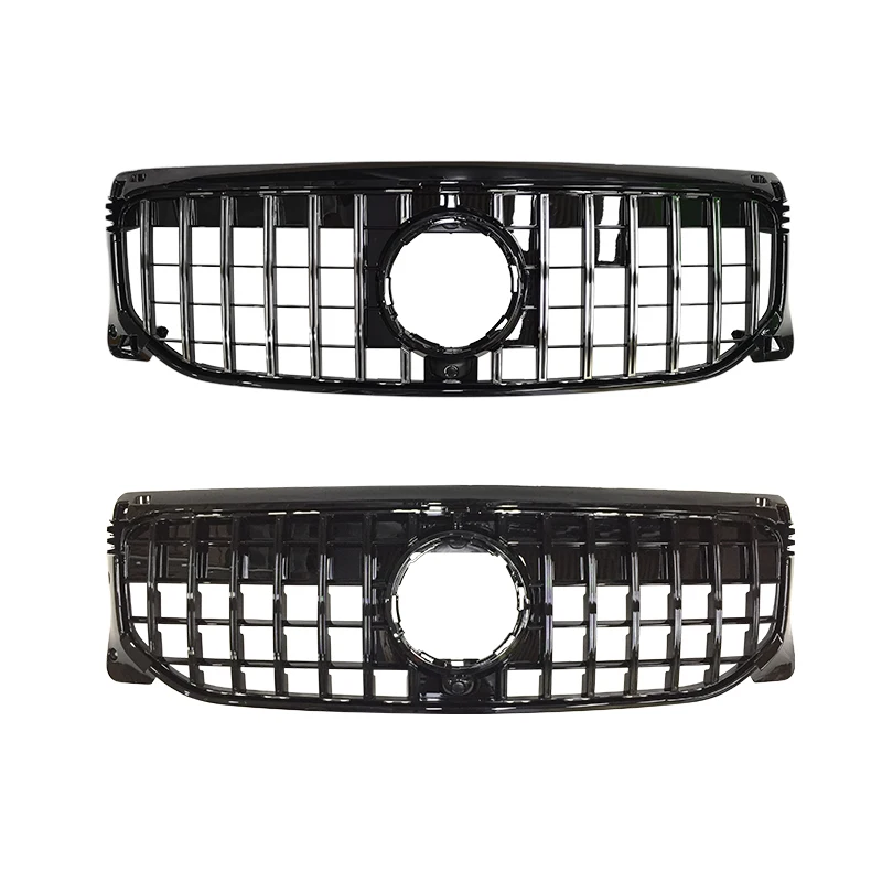 

X247 Front Grille Bumper Black Sliver GT R GTR Style Front Grill for Mercedes Benz GLB X247 2020 2021 2022 2023