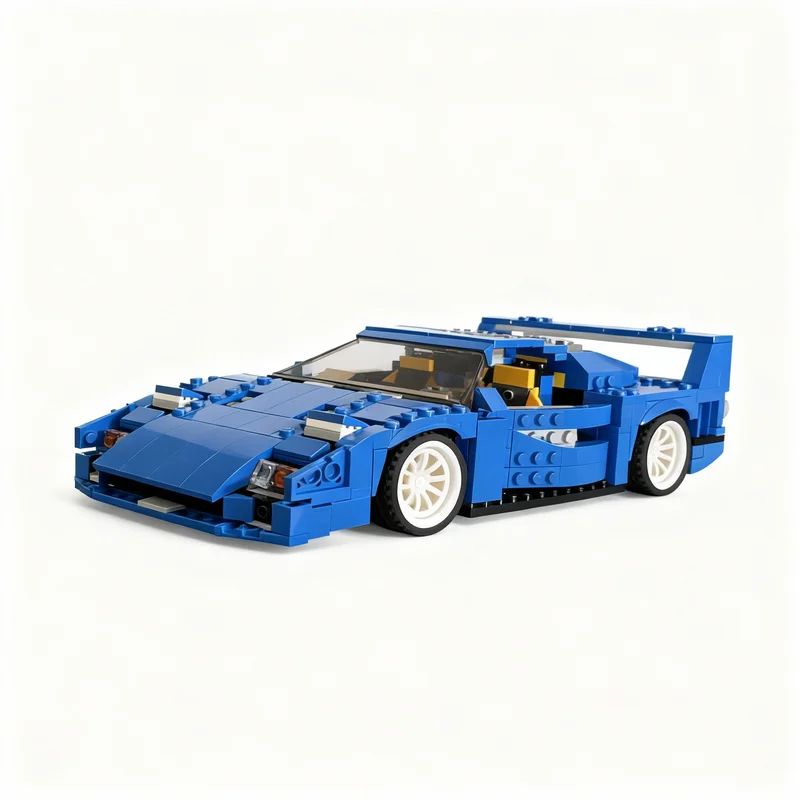 

578PCS MOC City Champions Super Car Racing F40 Model Technology DIY Creative Building Blocks Display Birthday Gift Collectible