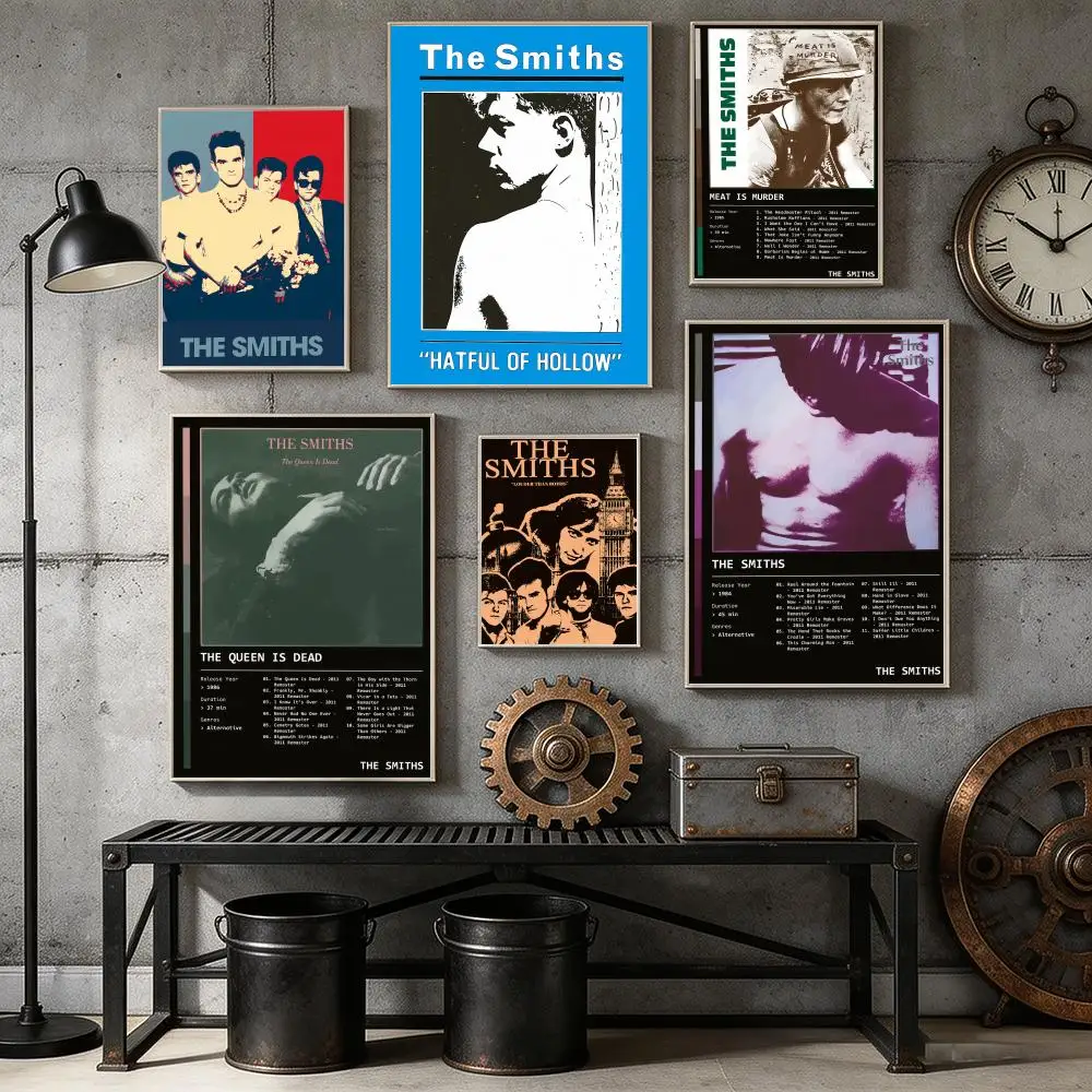 British Rock Band The S-Smiths Poster HD Self Adhesive Wall Mural Stickers Decals for Bedroom Living Room Home Decor Gift