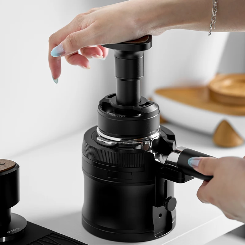 IKAPE Variable Diameter Espresso Portafilter Convex Basket 58mm  Black,Precision High Extraction for 58mm Bottomless Portafilter view 3