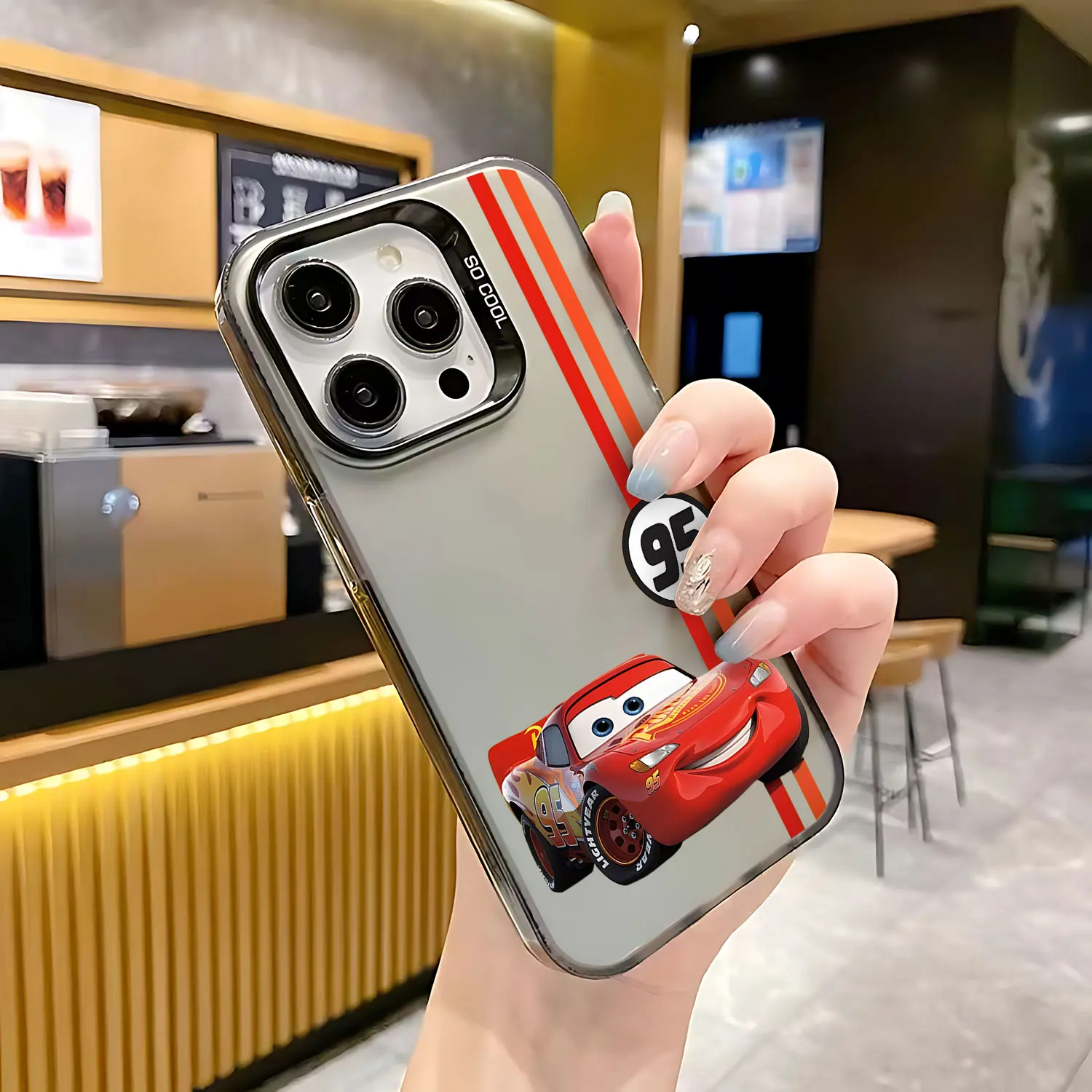 C-car-lightning mcqueen جراب لـ infinix hot 8 9 10 12 20 30 30i plus 5 6 7 8 plus spark 20 10 pro