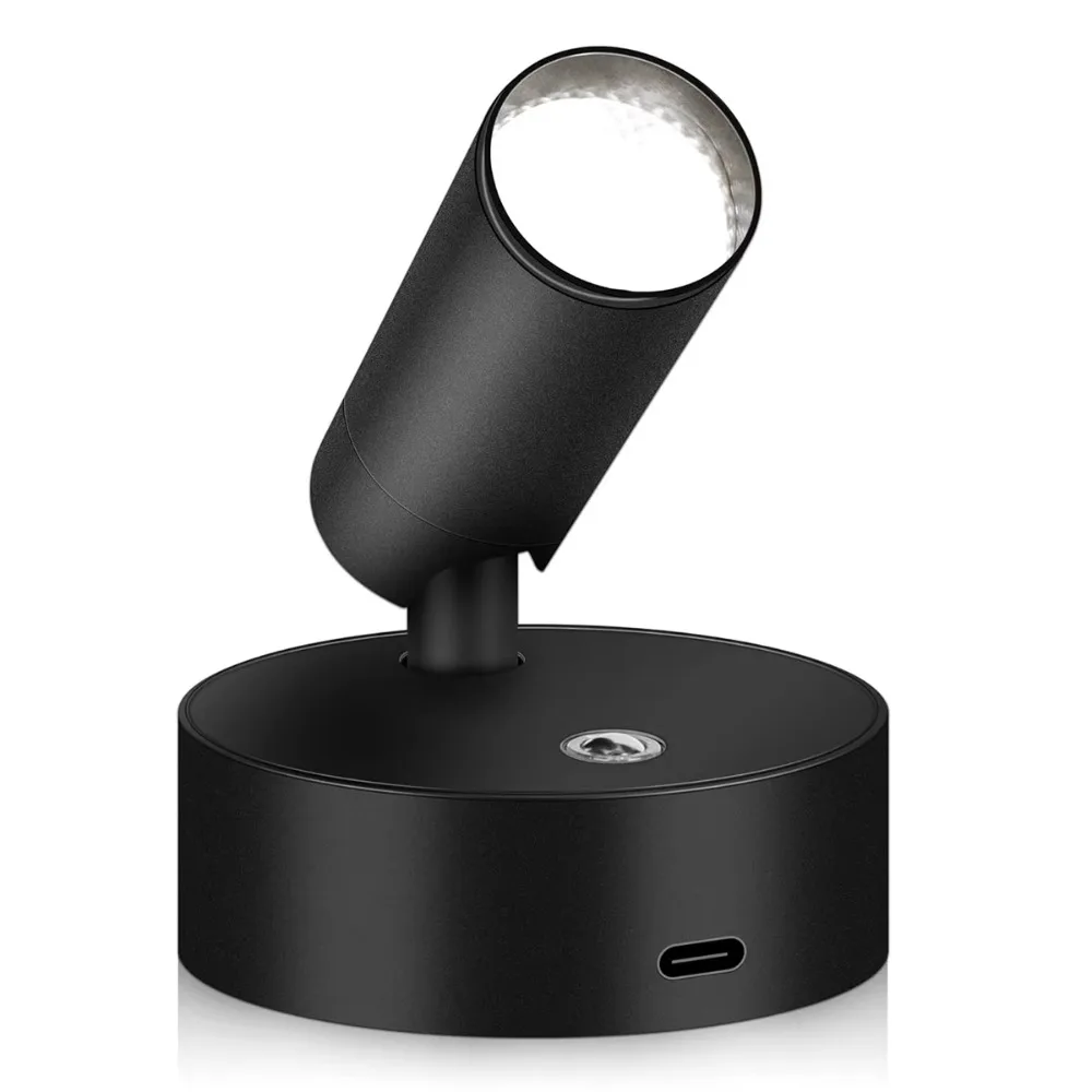 

Dimmable LED Wall Lamp RGB Night Light No Drilling Magnetic Spotlight Wireless Cordless Touch Switch for 1.6W/1800mAh