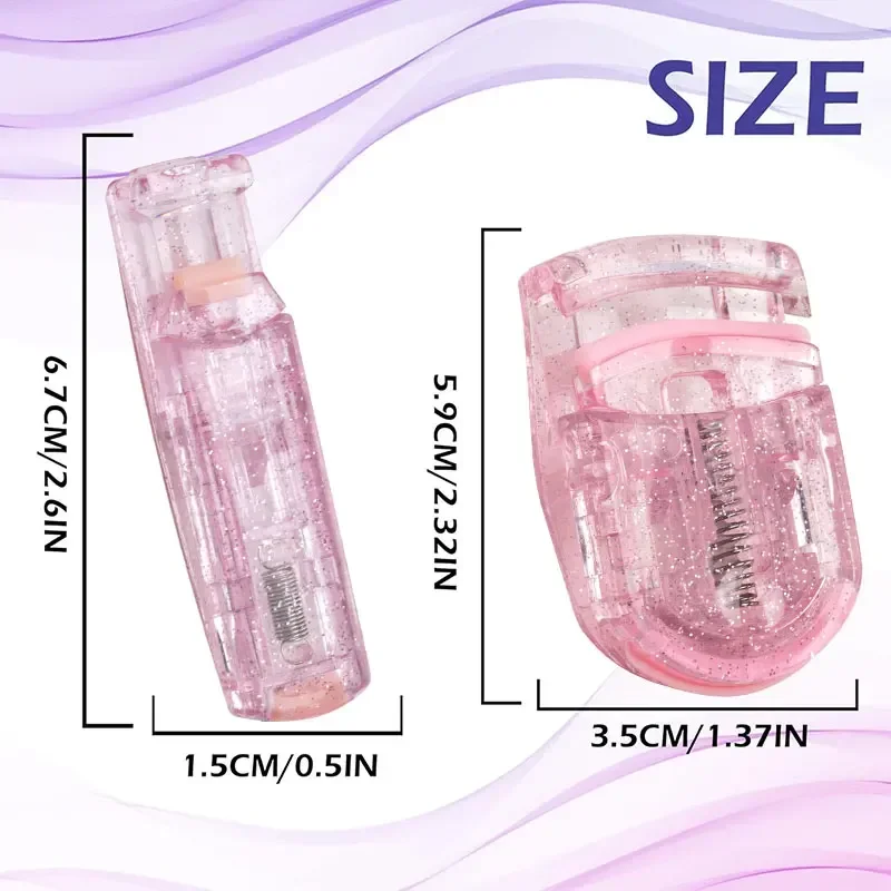 1/2 stücke Professionelle Mini Wimpern Curler Tragbare Wimpern Curling Clips Kosmetik Bilden Schönheit Zubehör Wimpern Werkzeuge Rosa