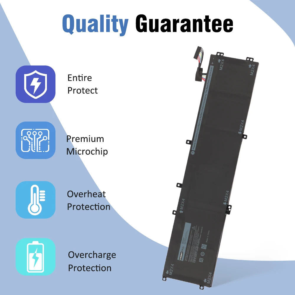 ETESBAY 11.4V 84WH Laptop Battery 4GVGH RRCGW For DELL Precision 5510 XPS 15 9550 Series 1P6KD T453X Free Tools