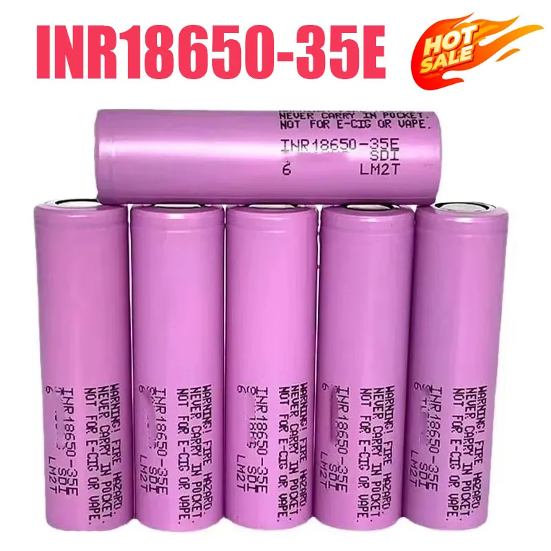 1-20 Pieces 2024 100% Original Best Selling INR18650 35E 20A Discharge 3.7V 3500mAh Li-ion Screwdriver Batteries