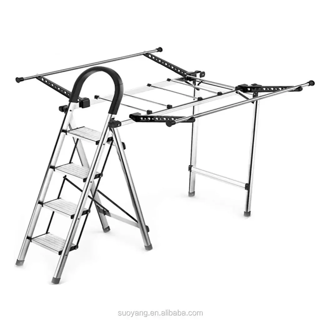 Kledingdroogrek Multifunctionele 4 Step Aluminium Ladder