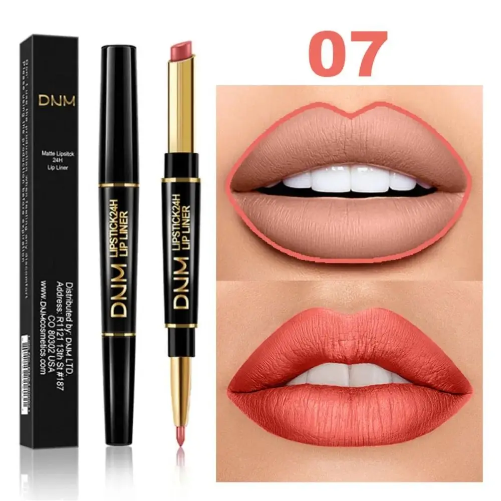 Dubbelzijdige Matte Lippenstift 12 Kleuren Niet Vervagen Waterdichte Voering Potlood Langdurige Hydraterende Make-Up Tool Meisje