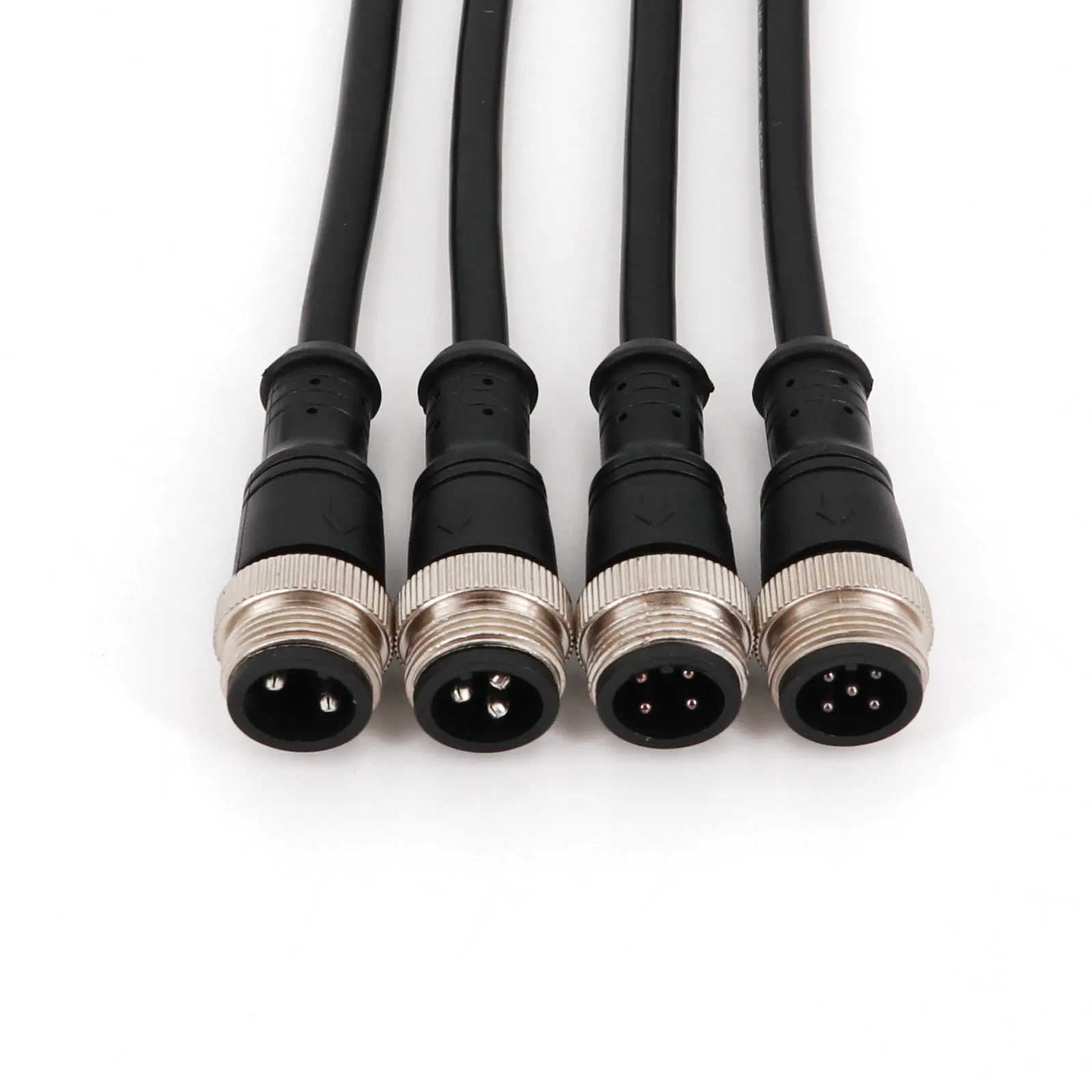 1Pair M16 Waterproof IP67 2/3/4/5 Pin 20cm Male Female Metal Nut LED Strip Cable Wire Connector