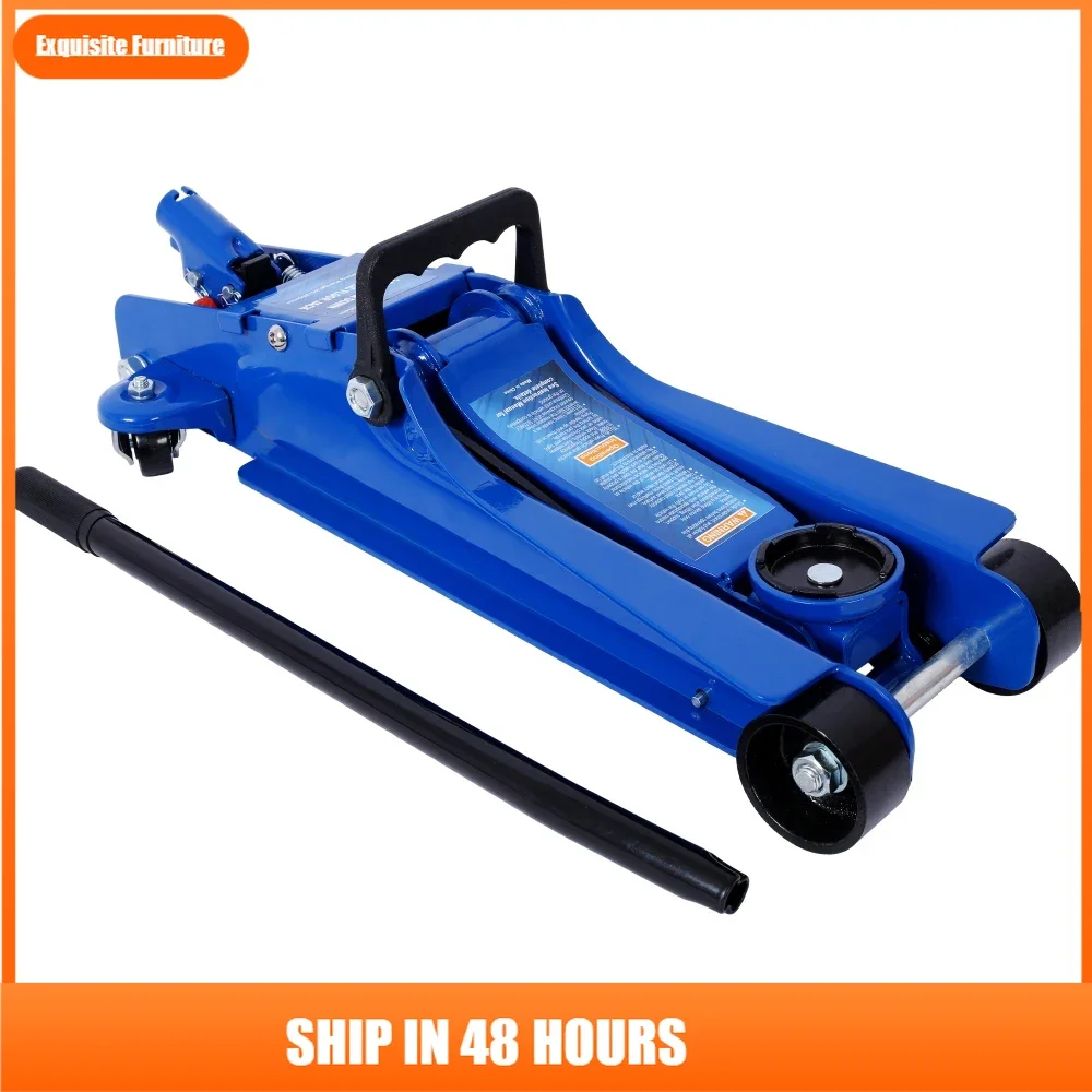 

2.5 Ton Low Profile, Heavy-Duty Steel Racing Floor Jack with Single Piston Lift Pump, Lifting Range 3.5"-14.50"
