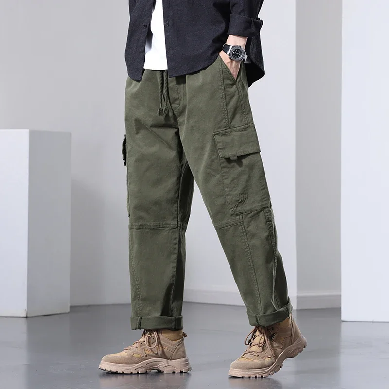 HIQOR, pantalones Cargo tácticos verde militar para hombre, pantalones clásicos para senderismo al aire libre, pantalones para correr, ropa de