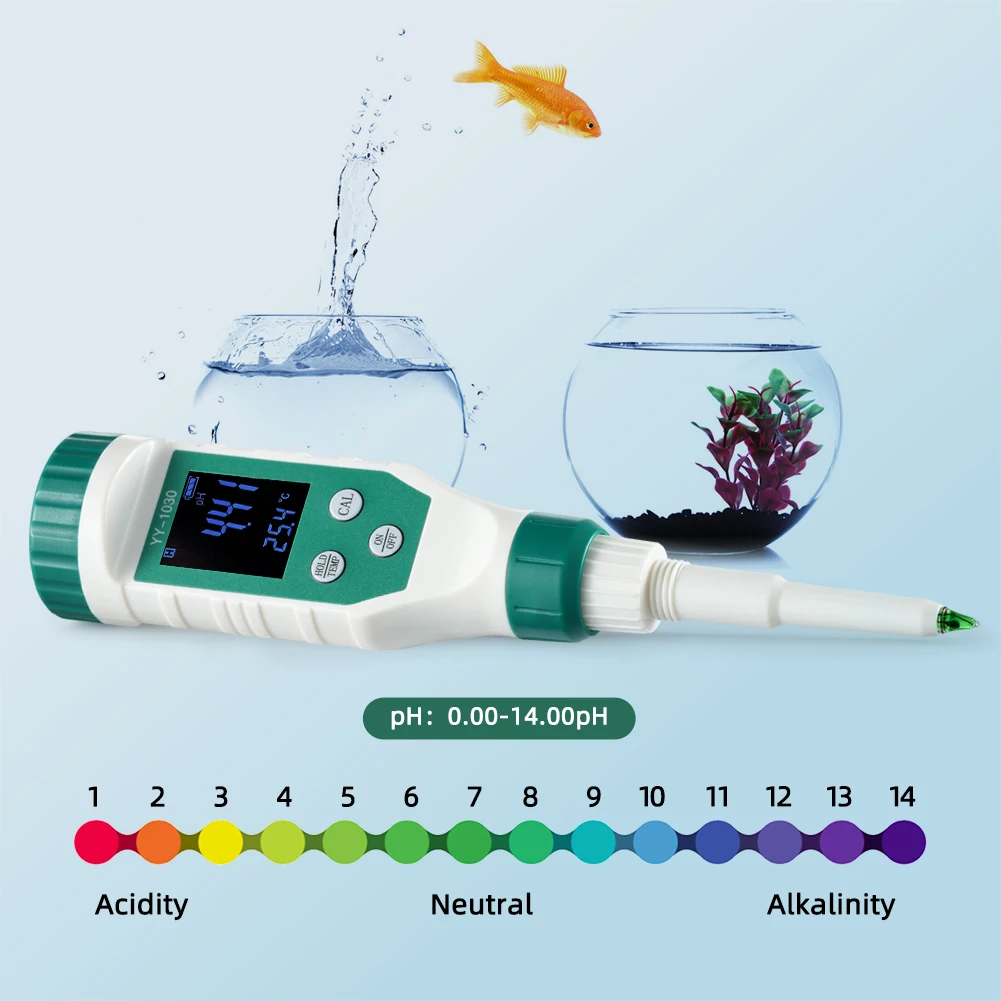 Yieryi Food PH Meter Inteligentny monitor jakości wody Bluetooth Tester kwasowości sera do hydroponiki akwariowej i basenu