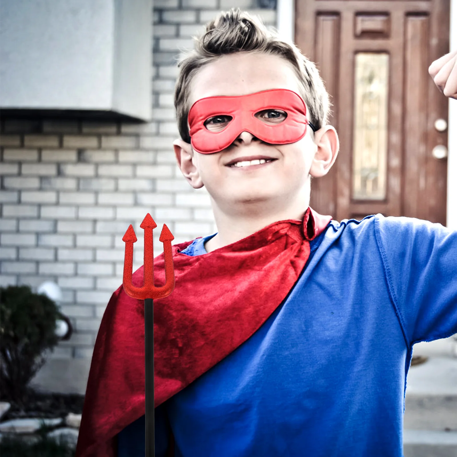 

3Pcs Plastic Pitch Fork Prop Devil Fork Halloween Decor Demon Costume Accessory Easy Grip Portable Break Resistant