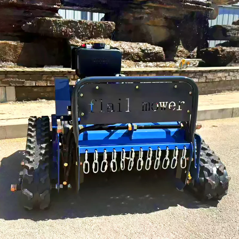 

Customized Flail Tracked Lawn Mower with 500mm Cutting Width Remote-Controlled Flail Mower