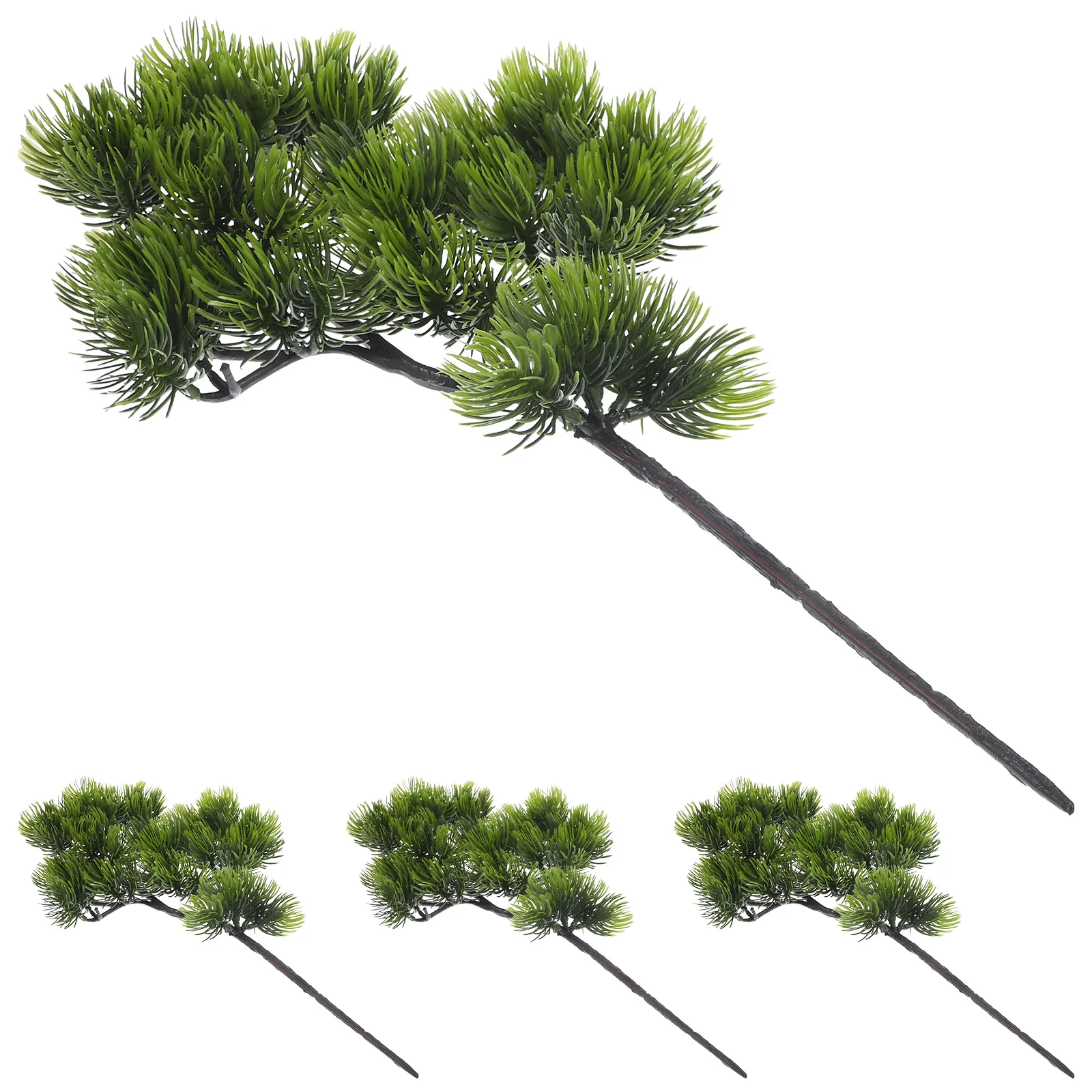 

4 Pcs Christmas Decoration Fake Pine Branch Artificial Branches Needle Needles Stems Faux