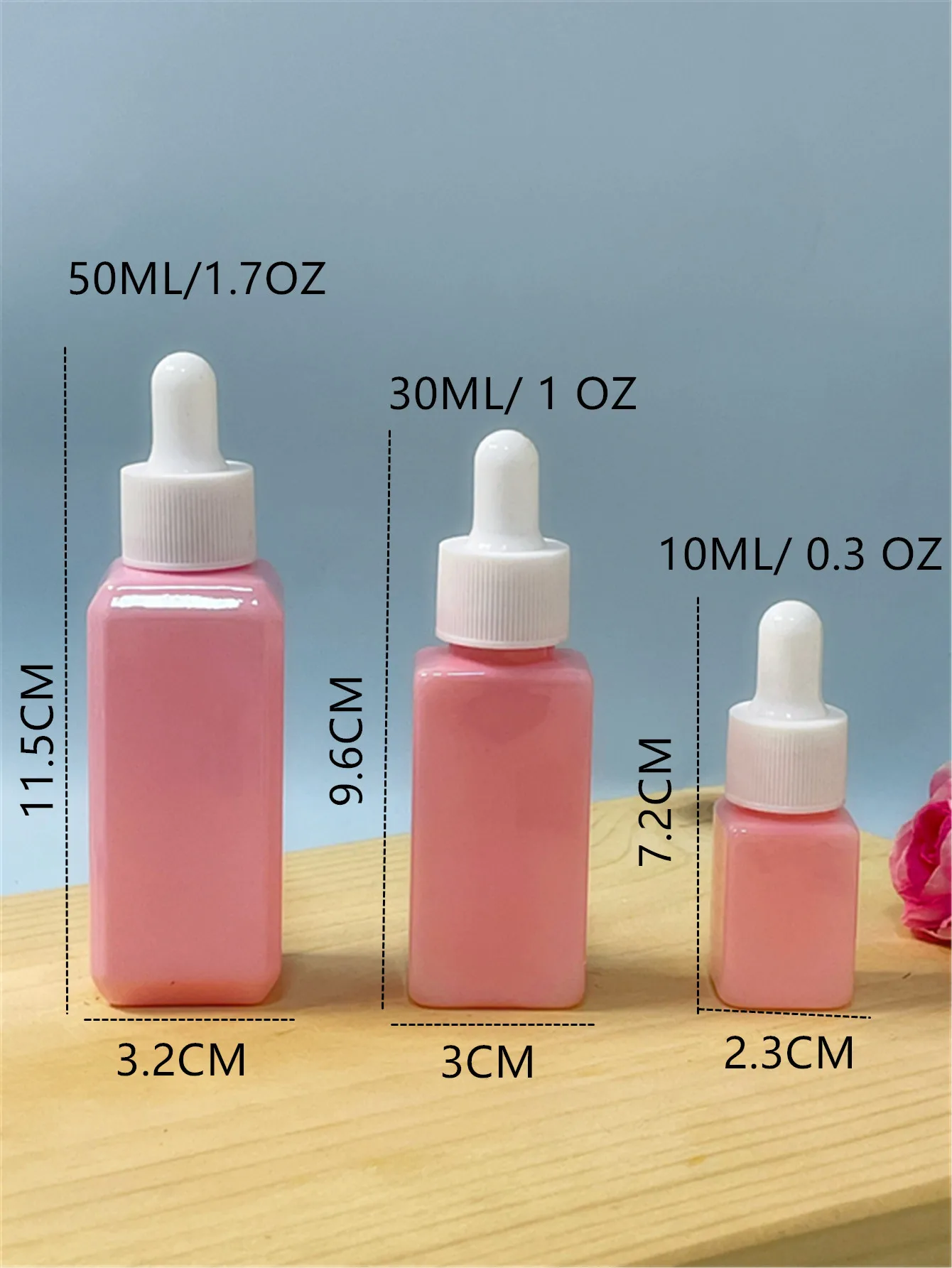 Essential oil dropper bottle 30ML 50ML pipette 1PCS cosmetics sample perfume cosmetics liquid container,with dropper