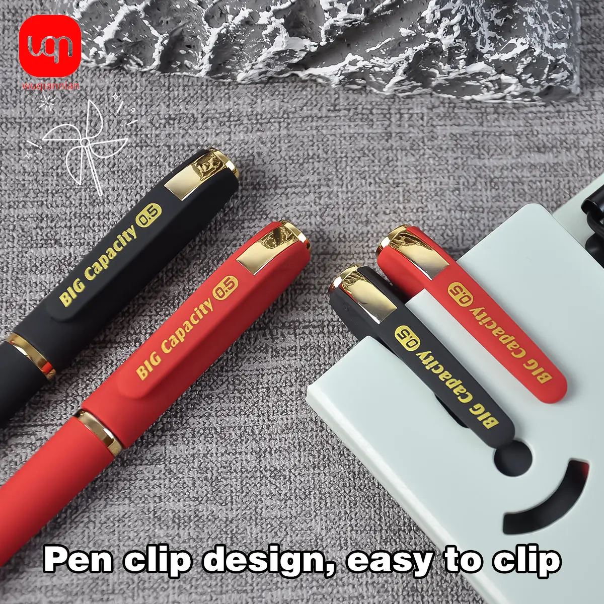 WQN 4/8/12 pièces stylos neutres simples et élégants, grande capacité, prise confortable, stylo de Signature d'écriture lisse et doux