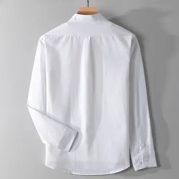 10 best sales Erkekler için beyaz uzun kollu gömlek - №6