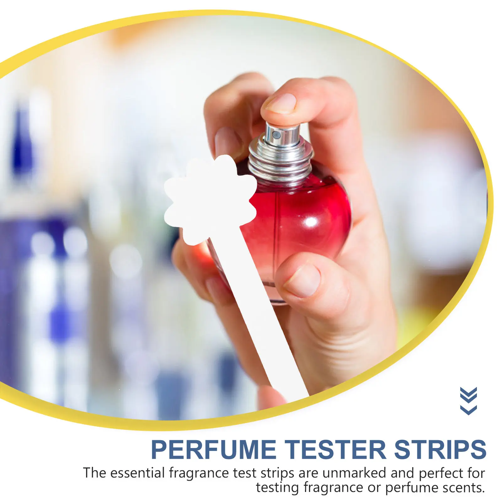 100Pcs Convenient Perfume Testing Strips Absorbent Fragrance Paper for Essential Oil Aromatherapy Perfume Sampling Household