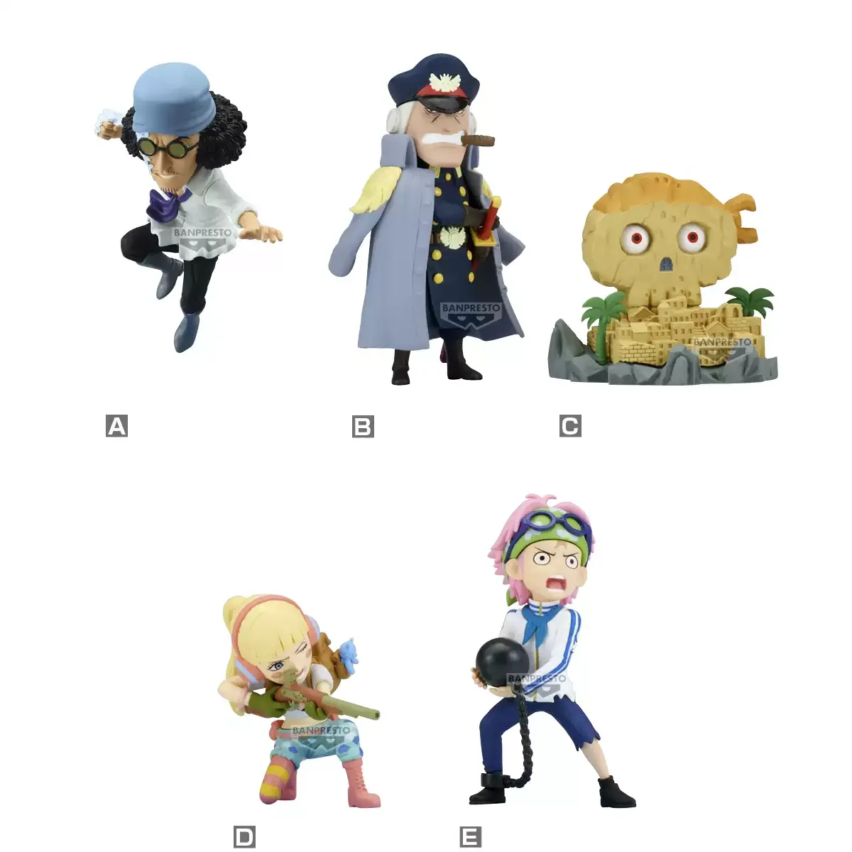 オリジナルバンダイバンプレストワンピースアニメ-wcf-ハチノス青雉クザン紫龍コビーアクションフィギュア置物グッズおもちゃ