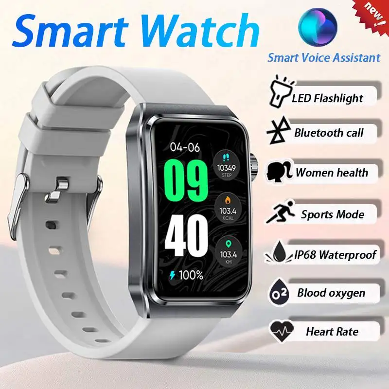 2025 New Flashlight Smart Watch Micro-check Blood Pressure Blood Oxygen Uric Acid Women Health Bluetooth Call Sports Smart Watch