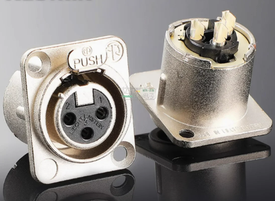 

5pcs Male and female base XLR card dragon socket D-type YS145 module 86 panel Three core Canon YS146BG silvering