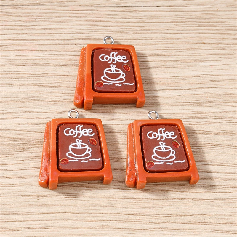 10 Stück niedliche Resin-Kaffeetassen-Anhänger für die Schmuckherstellung, Tropfenohrringe, Halsketten, Armbänder, DIY-Handwerksaccessoires – Detail 7