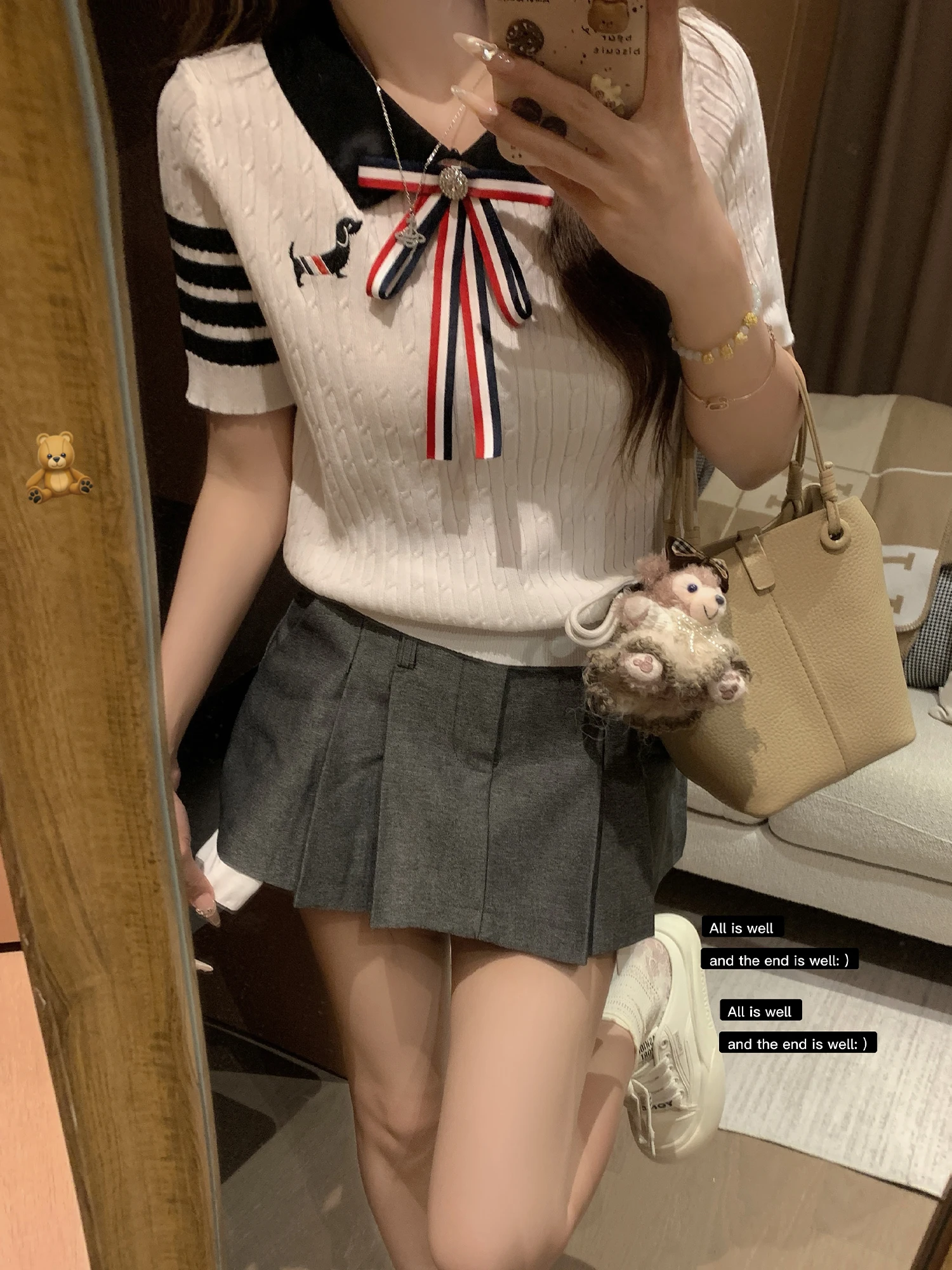 

Женская футболка DDXZ в молодежном университетском стиле с коротким рукавом, вязаная, с узлом, цветными блоками и полосками, для прохладного ощущения