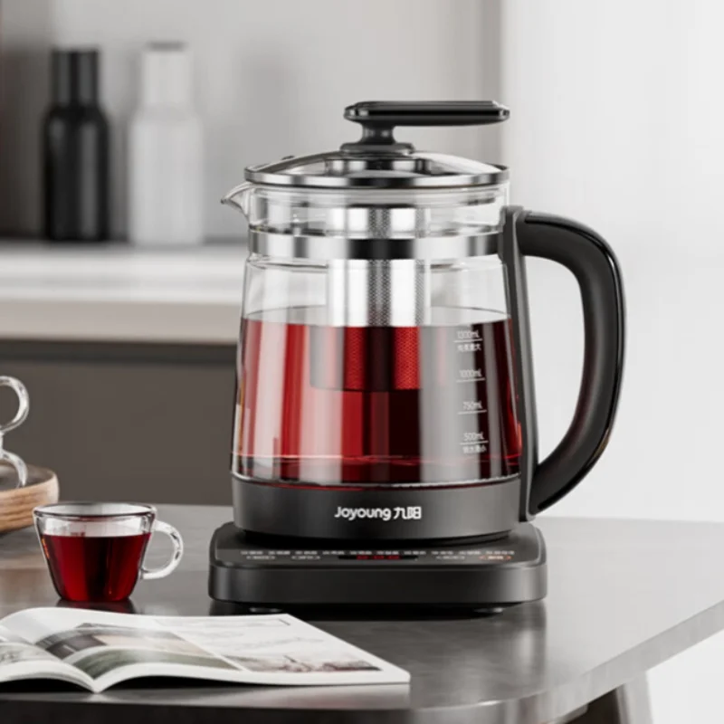 Joyoung Glass Tea Kettle 1.7L with 11 Temperature Control Settings 24 Hour Reservation and Insulation K17D-WY170 220V