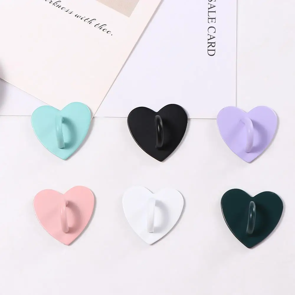 2Pcs Metal Heart Finger Ring Mobile Phone Stand Holder For iPhone XS Huawei Samsung Cell Smart Round Phone Ring Holder