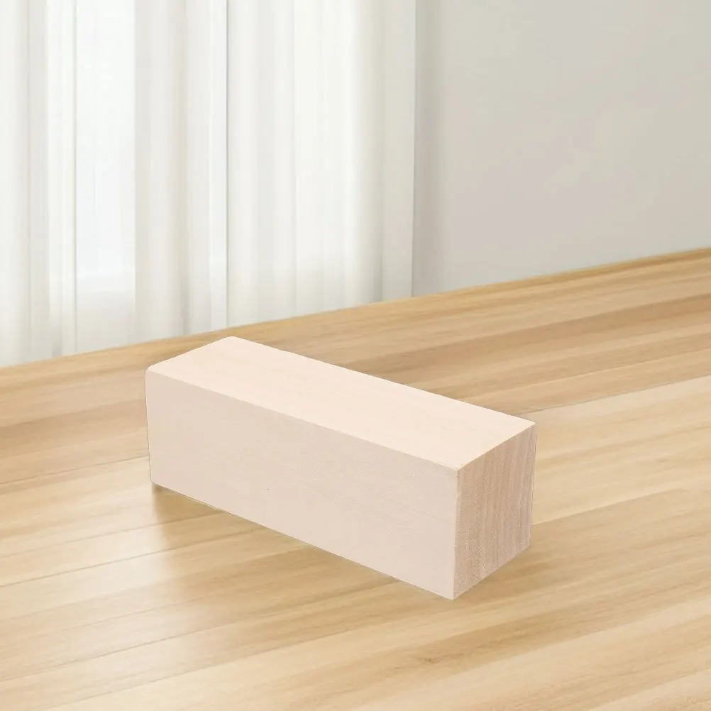 3 قطعة كتل الخشب لتقوم بها بنفسك الحرفية نحت لمجموعة خشبية فارغة لمشاريع اليدوية مبتدئين الخشب غير المكتمل للتبييض #5