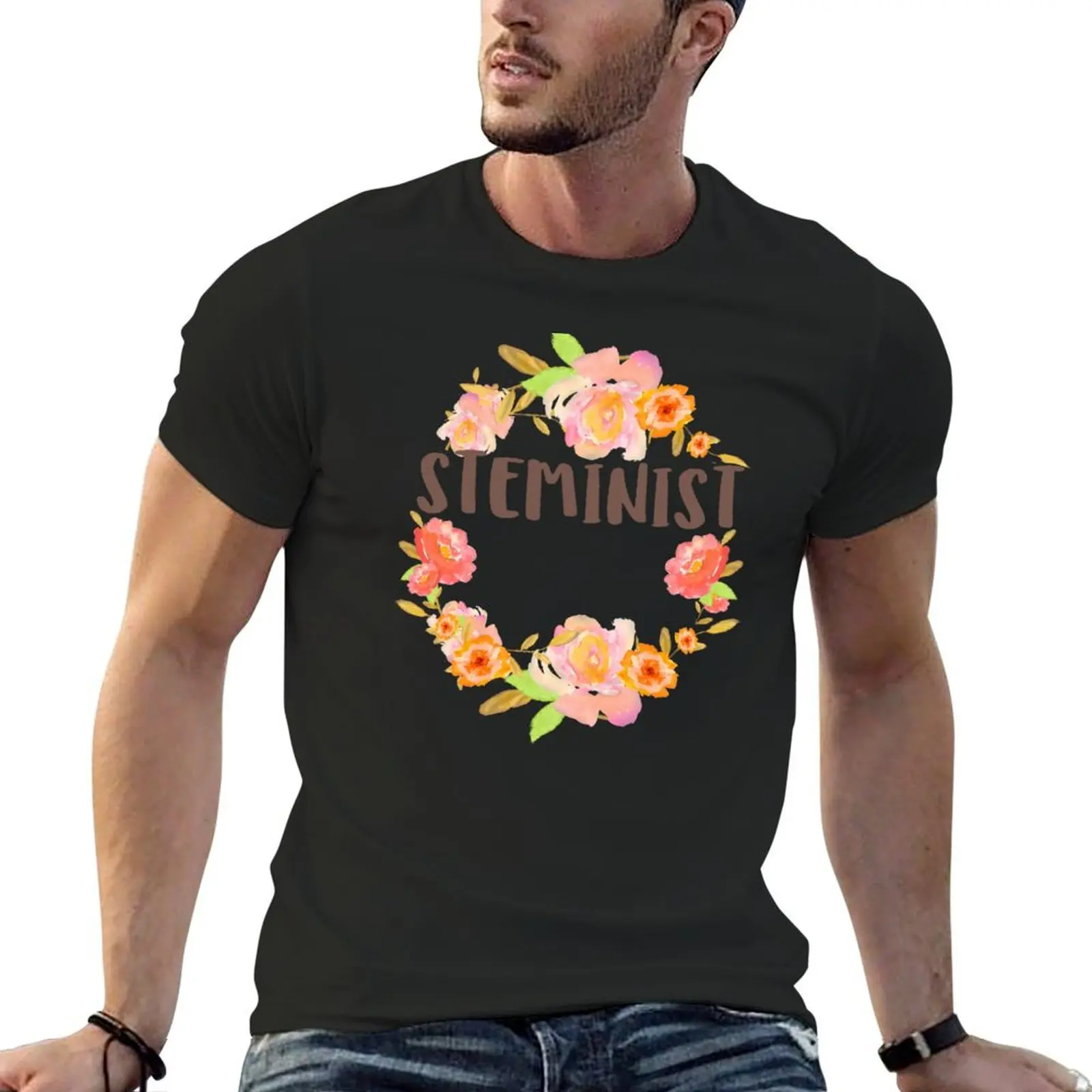 Steminist - Floral Motif T-Shirt customs design your own custom shirt korean fashion mens designer clothes