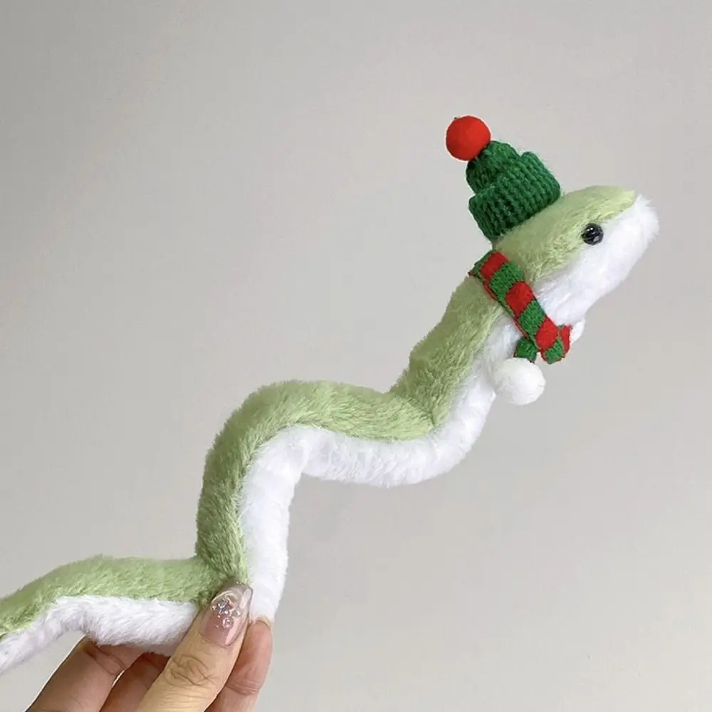 Peluche Anno del Serpente Peluche Avvolgere il Braccio Piccolo Serpente Serpente Farcito Peluche Bambola Kawaii Comfort Serpente Verde Animale Bambola