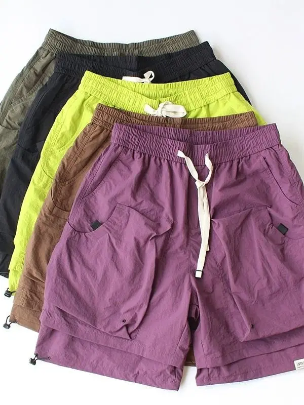 

Outdoor Workwear ort Pants Men's Summer Loose Fit Thin Five-Quarter Casual Trousers Breathable Comfortable Youth Sle