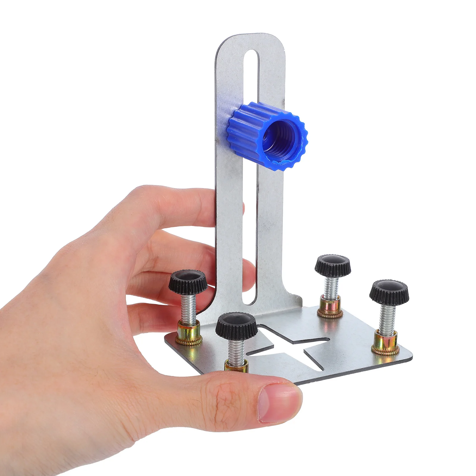 

Wall Mounted Adjustable Spirit Level Holder Thickened Iron Durable Level Tool Stand for Construction DIY Projects