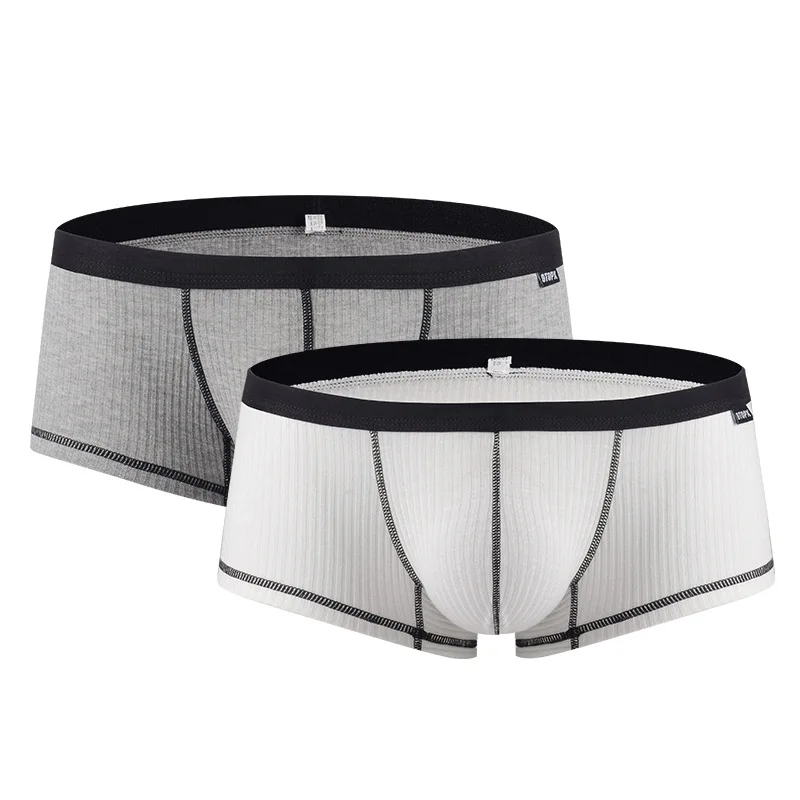 

Men's single-layer summer thin breathable boxers, cross-border threaded sports boxers