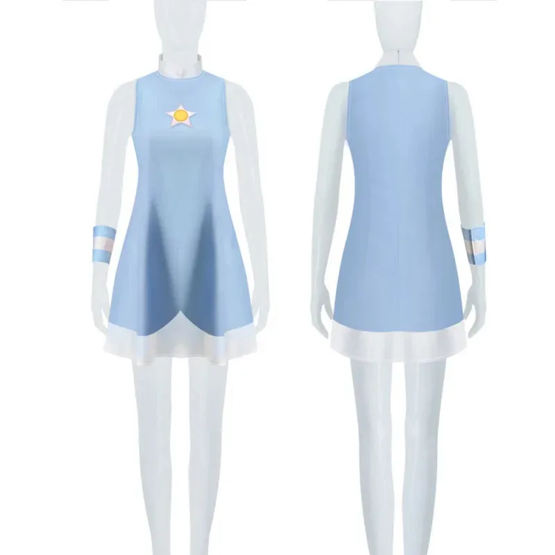 لعبة الأميرة تأثيري حلي ديزي الخوخ فستان تنكر مجموعة كاملة لملابس الكبار هالوين كرنفال ملابس الحفلات لعب الأدوار