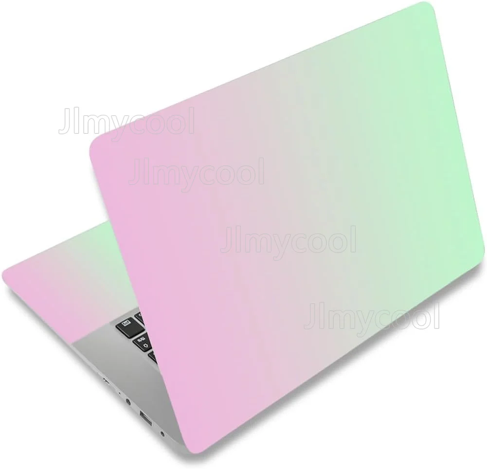 Aesthetic Plain Pastel Two Tone Gradient Background Art Laptop Sticker Scratch Resistant Universal Notebook Decor Skin
