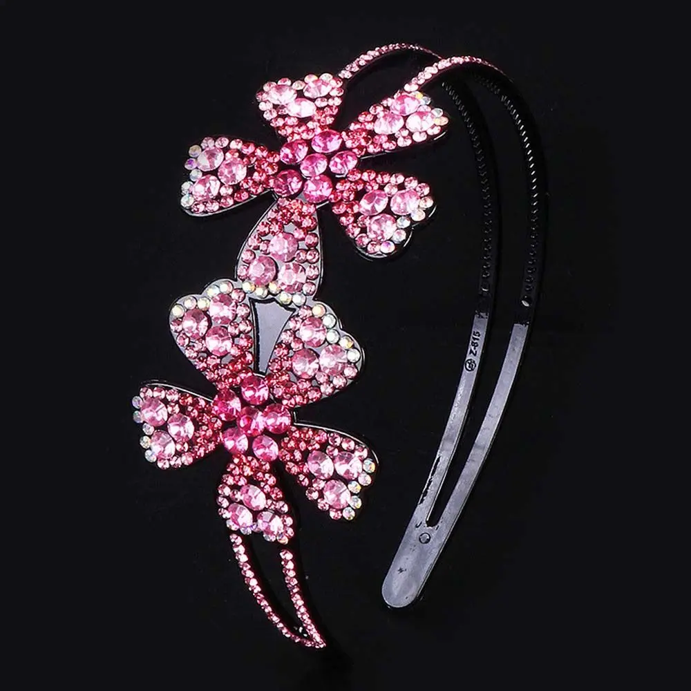 

With Gear Girl Headband Domand Hair Hoop Wide-brimmed Korean Hairbands Women Hair Hoop Flower Headband Rhinestone Headband