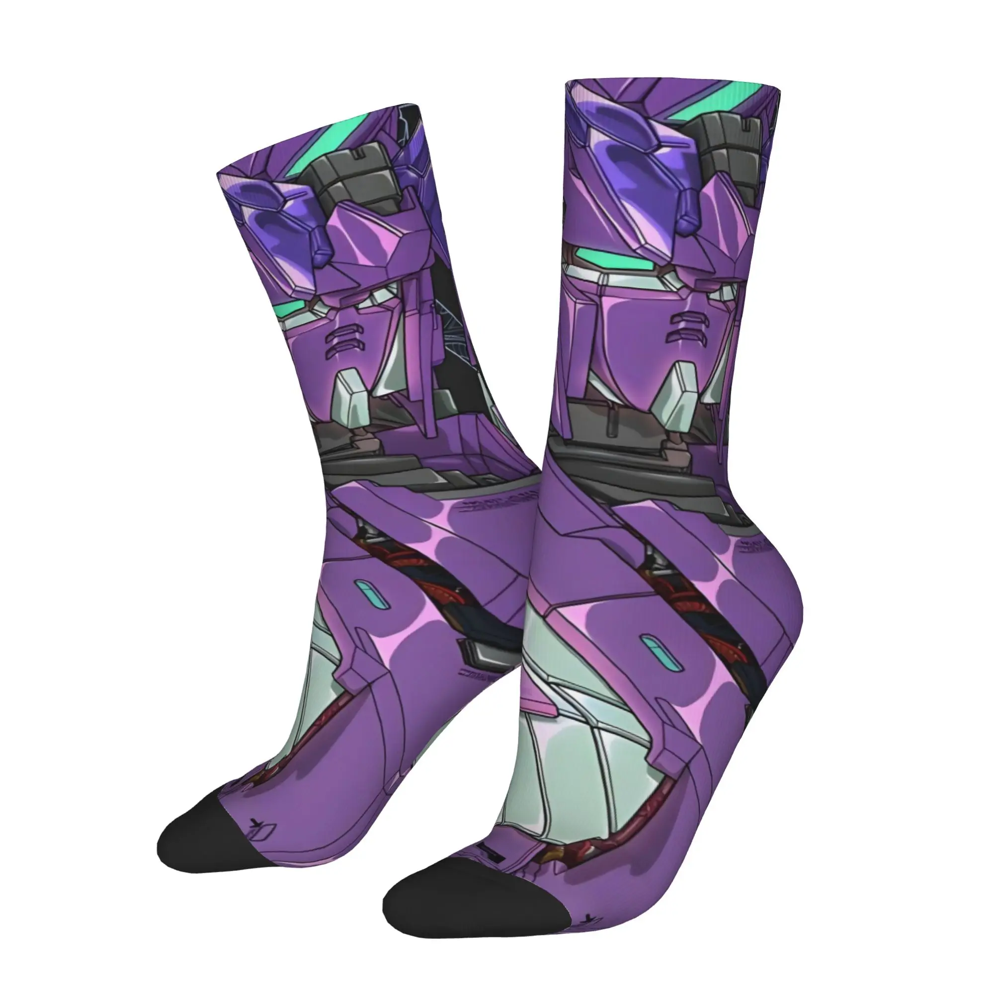 Funny Sock BANDAI Gundam 21 Hip Hop Seamless Pattern Printed Men Socks Casual Men's Socks