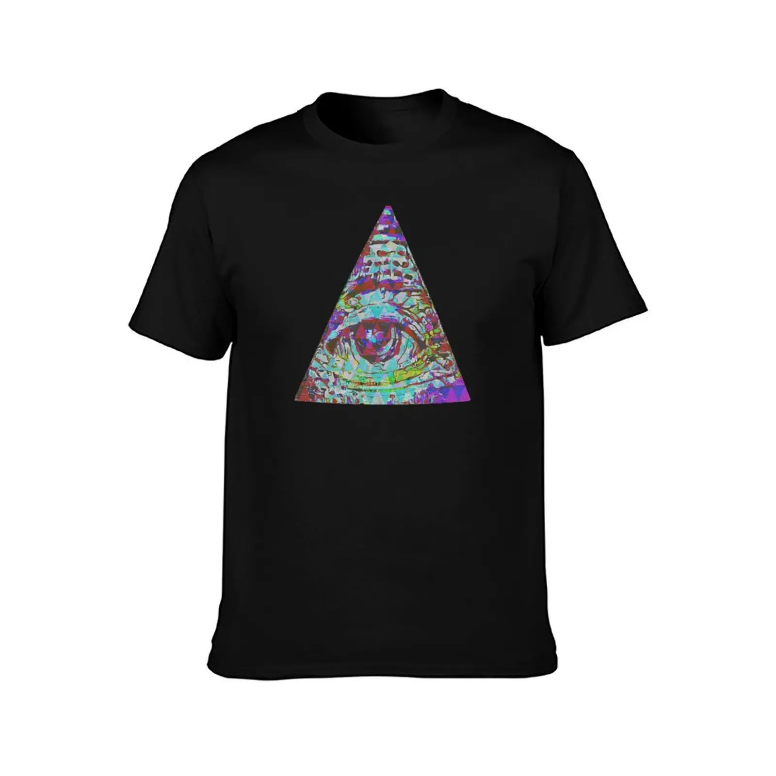 All Seeing Graffiti T-Shirt Basic Plain Tee for Spring and Summer T-Shirt