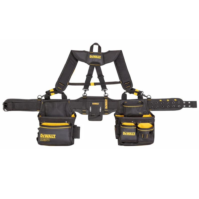 Imagem -02 - Dewalt-professional Tool Belt Organizador com Suspensórios Heavy Duty Construção Tool Kit 25 Bolsos Dwst540602