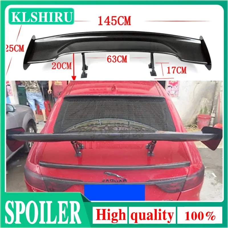 Universal Car-Styling Carbon Fiber Rear Trunk Spoiler GT Wing for Jaguar XE XF XJ universal Sedan Spoiler