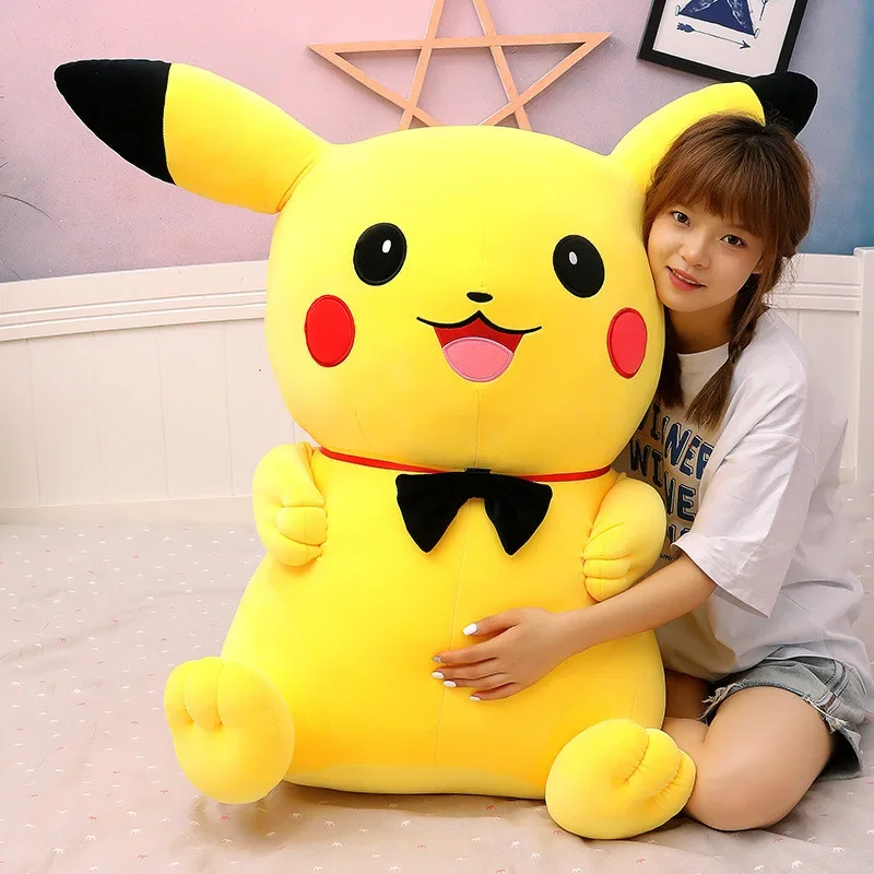 

Pokemon Big Size 80cm Pikachu Plush Toy Kawaii Anime Yellow Elf Plush Doll Soft Stuffed Cartoon Doll Birthday Gift For Kids Girl