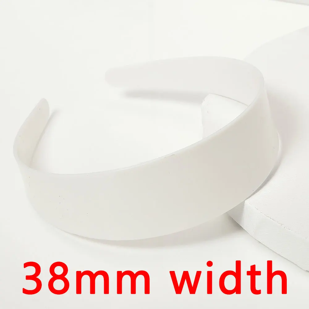 

5PCS/Lot White Headbands 38mm Plastic No Teeth Head Hoop Band Base for DIY Hair Jewelry Making Headbands Accessories