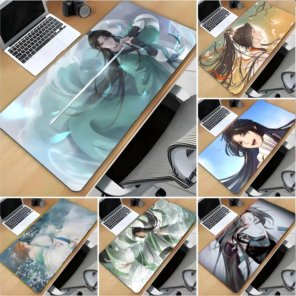Heaven Officials Blessing Shi Qingxuan Mouse Pad Large Mouse Pad Desk Mat Non‑Slip Gaming Board Game Mat with Stitched Edges