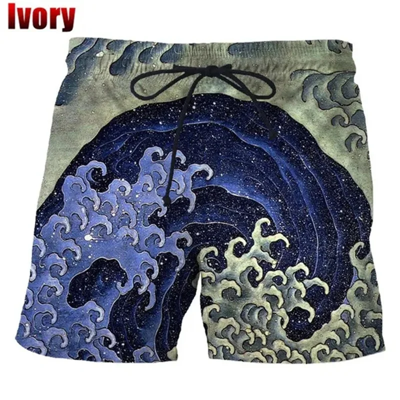 

Setting Sun Sea Wave Shorts Men Summer Beach Shorts 3D Printed Forward Board Trunks Swimsuit Homme 2023 Summer Running Shorts