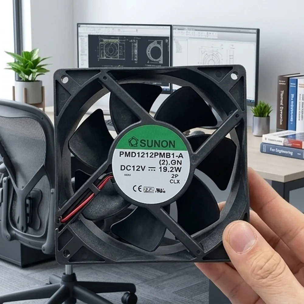 For SUNON PMD1212PMB1-A 12038 DC12V 19.2W 12CM 2-Wire Silent Cooling Fan