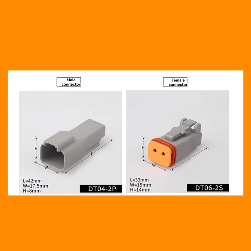 A29F-Deutsch DT 2-Pin Waterproof Electrical Connector,DT06-2S DT04-2P, Inlet Air Temperature Sensor Plug With Round Terminals
