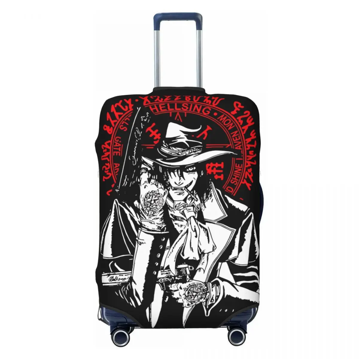 

Alucard Hellsing Suitcase Cover Flight Elastic Luggage Accesories Cruise Trip Protector
