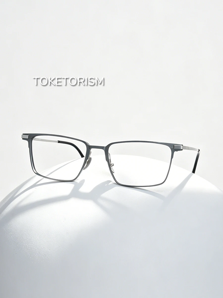 Toketorism Big Glasses For Men Rectangle Spectacles Titanium Eyeglasses Women's Large Frame